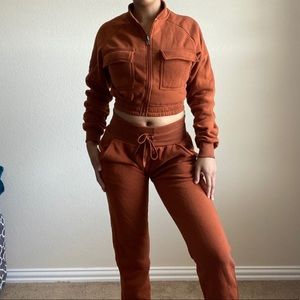Burnt orange jogger set